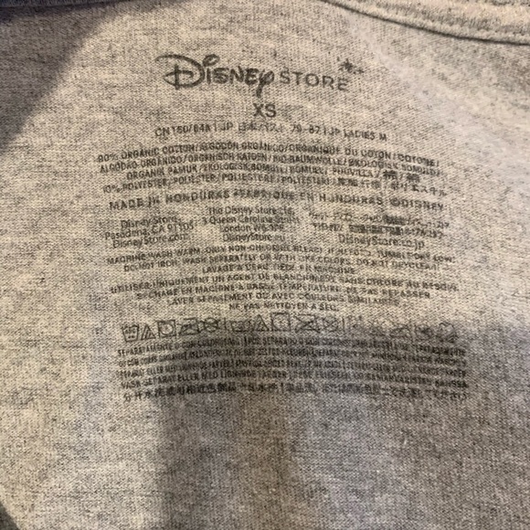 DISNEY Gray Mickey & Minnie Kiss Short Sleeve Tee XS - Picture 4 of 5